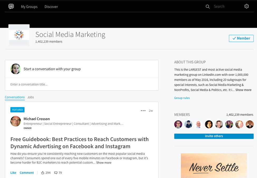 group guide to linkedin for marketers