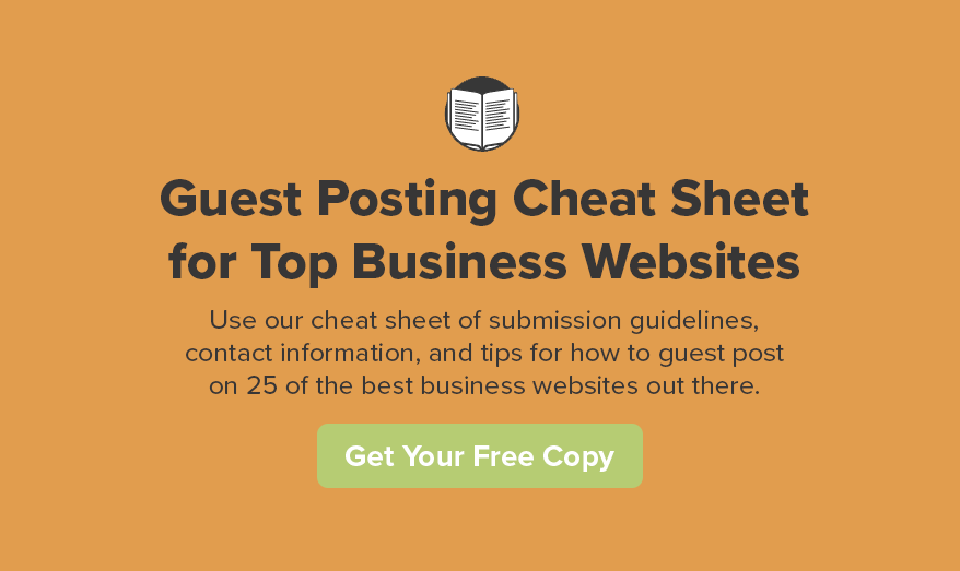 Guest Post Cheat Sheet for Top Business Websites